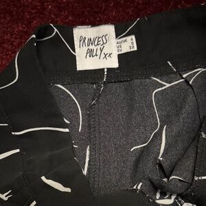 Princess Poly Stylish Black and White Face Print Pants